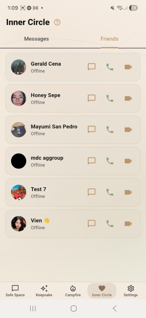 Inner Circle friends list