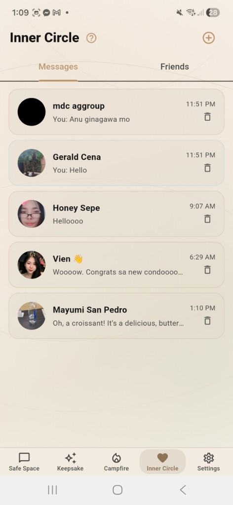 Inner Circle messages
